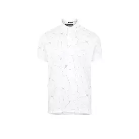 Tour Tech Reg Fit Print Polo Slit White