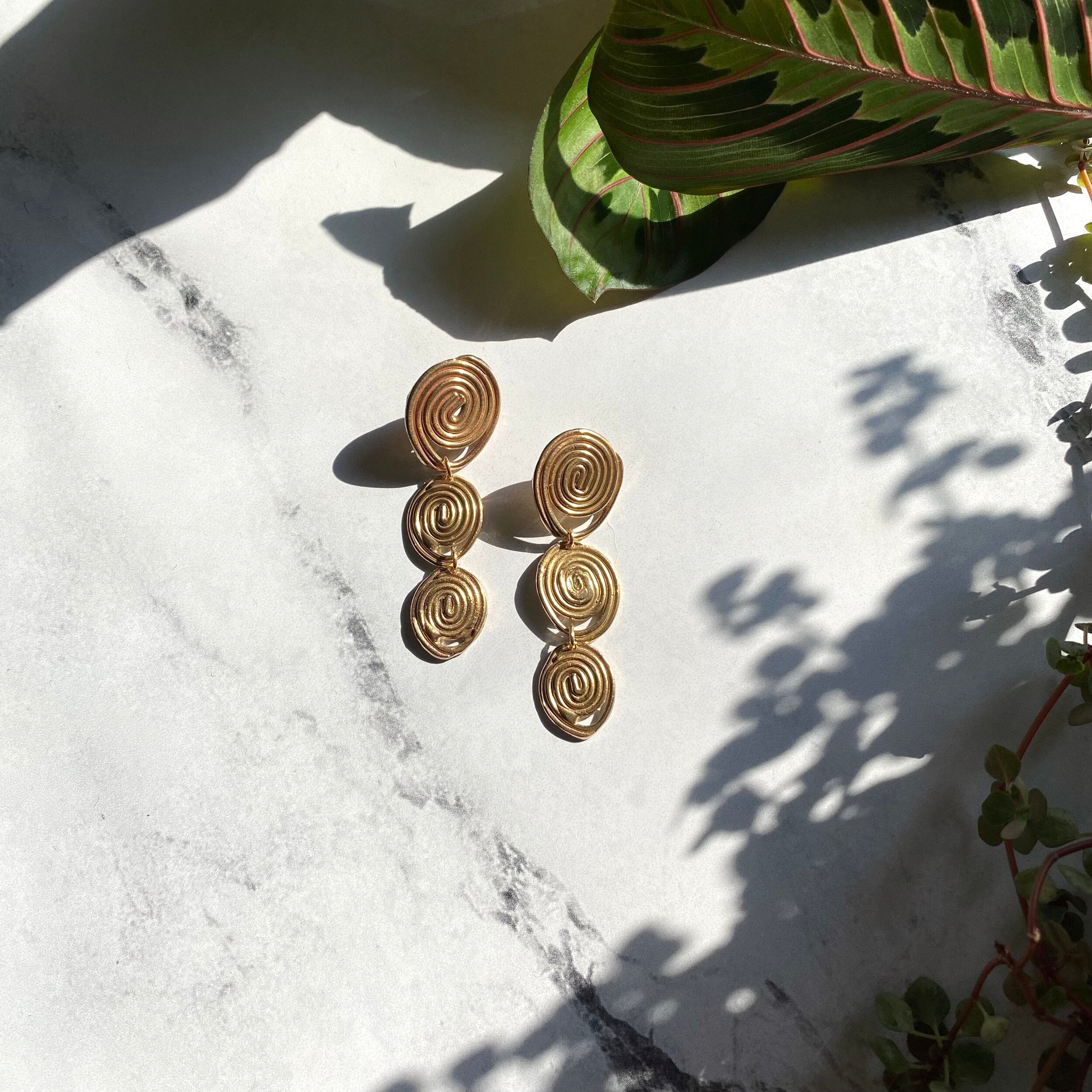 Triple Fingerprints Earrings