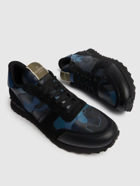 Valentino Garavani   Rock Runner leather sneakers 