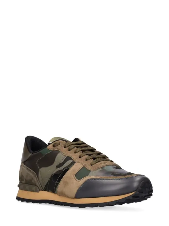 Valentino Garavani   Rock Runner leather sneakers 