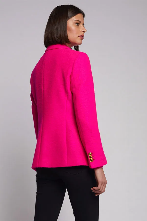 Vilagallo HARLOW PINK NEON WOOL BLEND JACKET