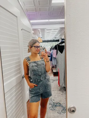 Vintage Washed Denim Overalls