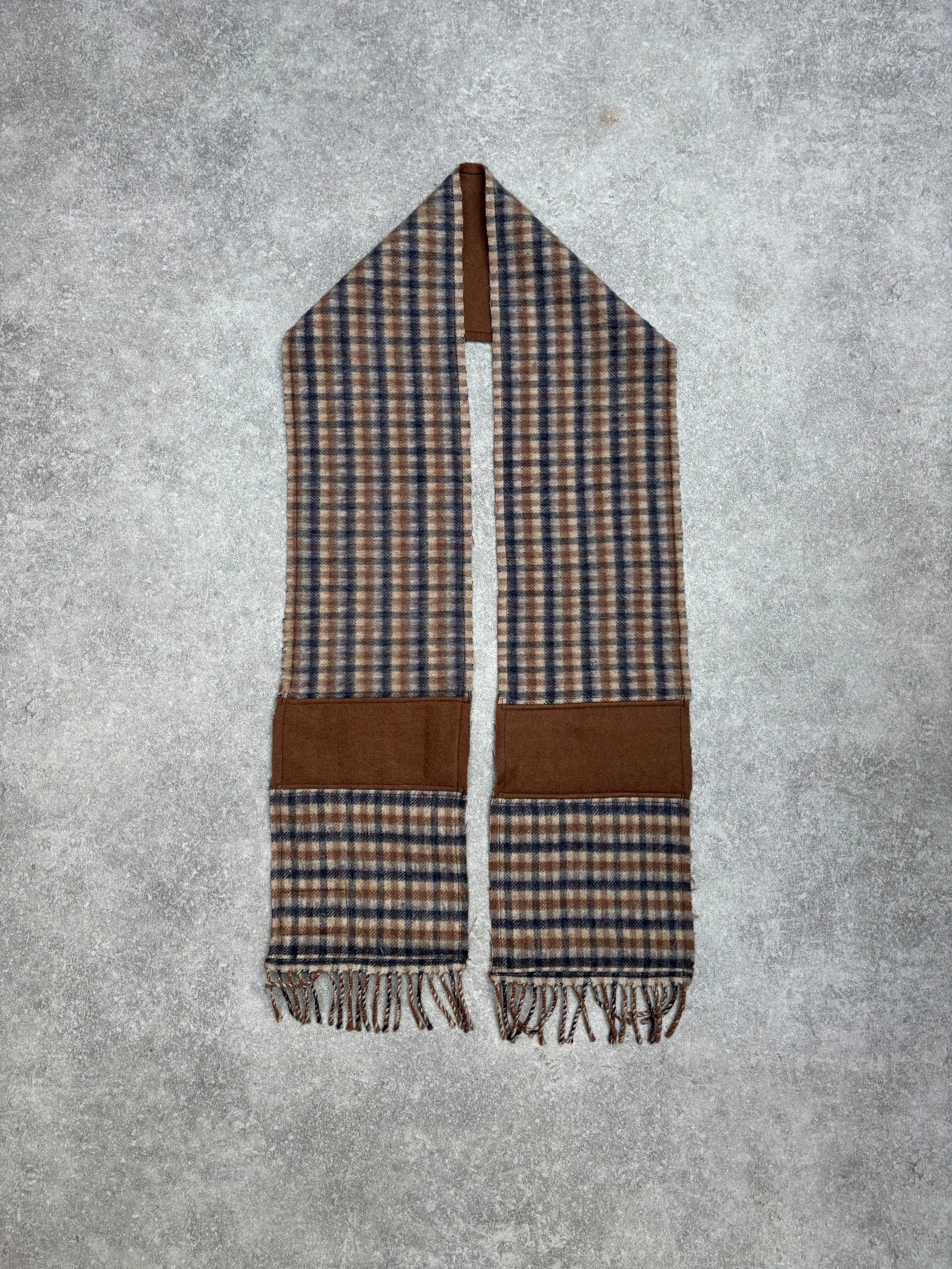 VT Rework: Aquascutum Classic Plaid Panelled Wool Scarf