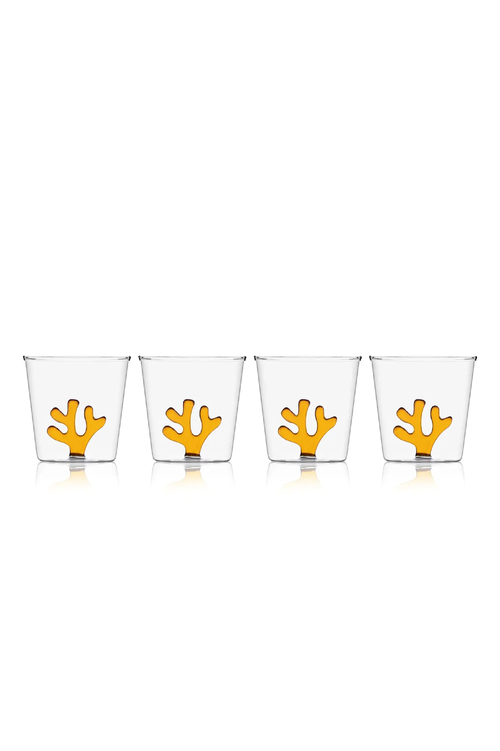 Whimsical Tumbler Glasses - Amber