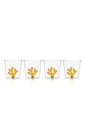 Whimsical Tumbler Glasses - Amber