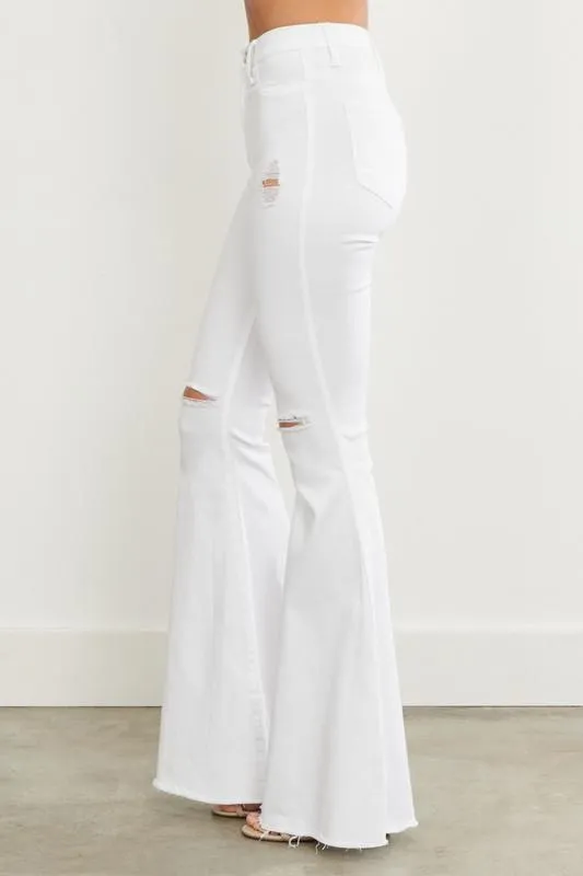 White Stone Bell Bottoms