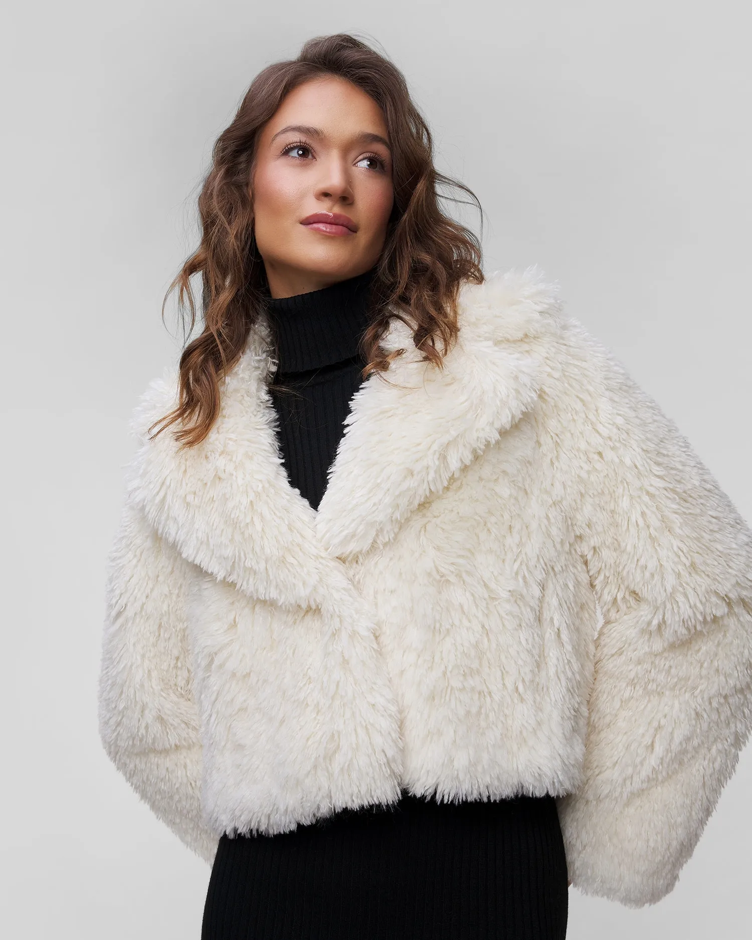 Women's white fur Stand Studio Samara Jacket 617019157-96000