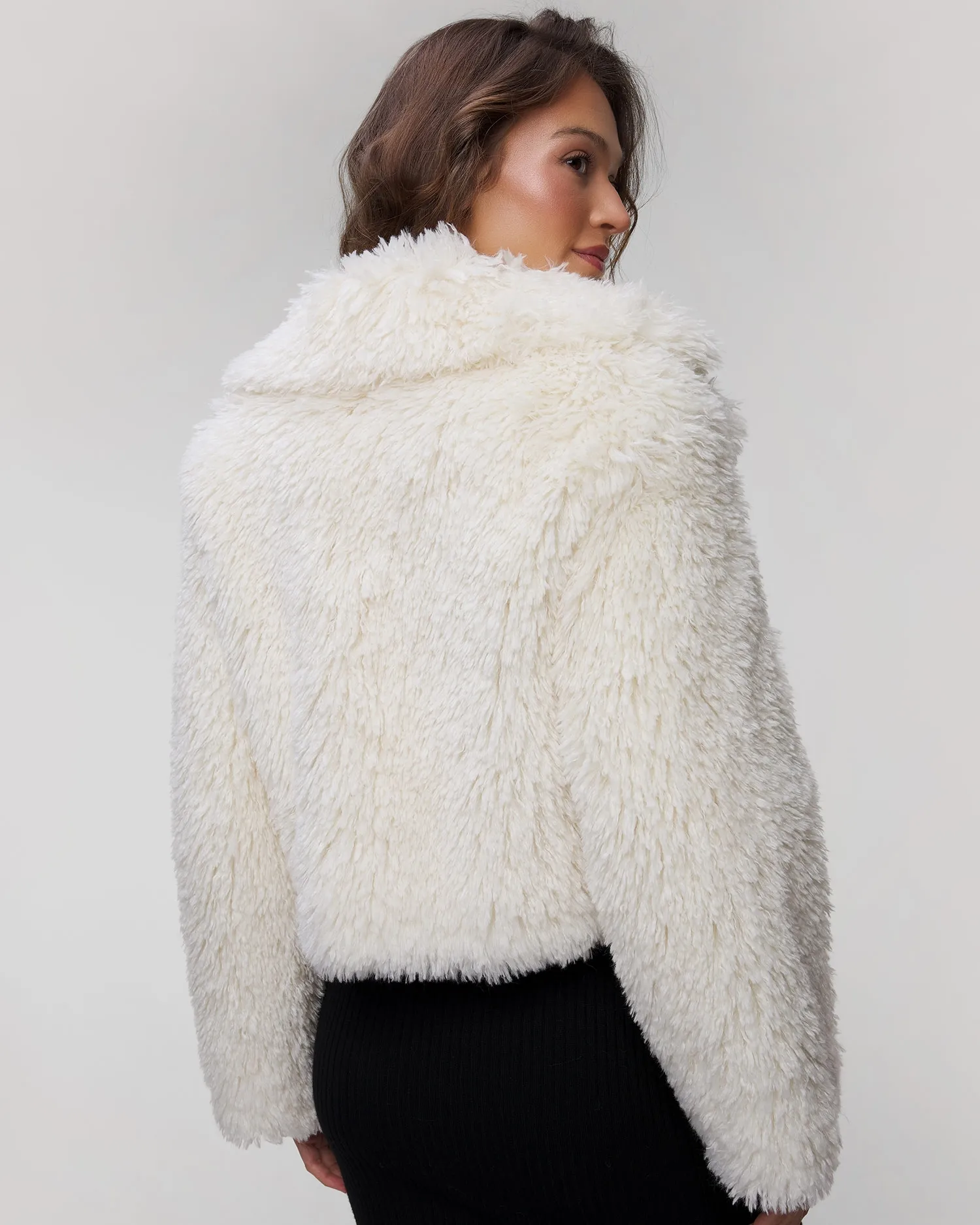 Women's white fur Stand Studio Samara Jacket 617019157-96000