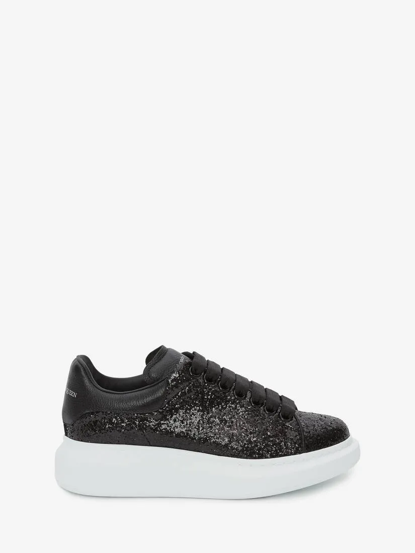 Women's Glitter Oversized Sneaker in Black