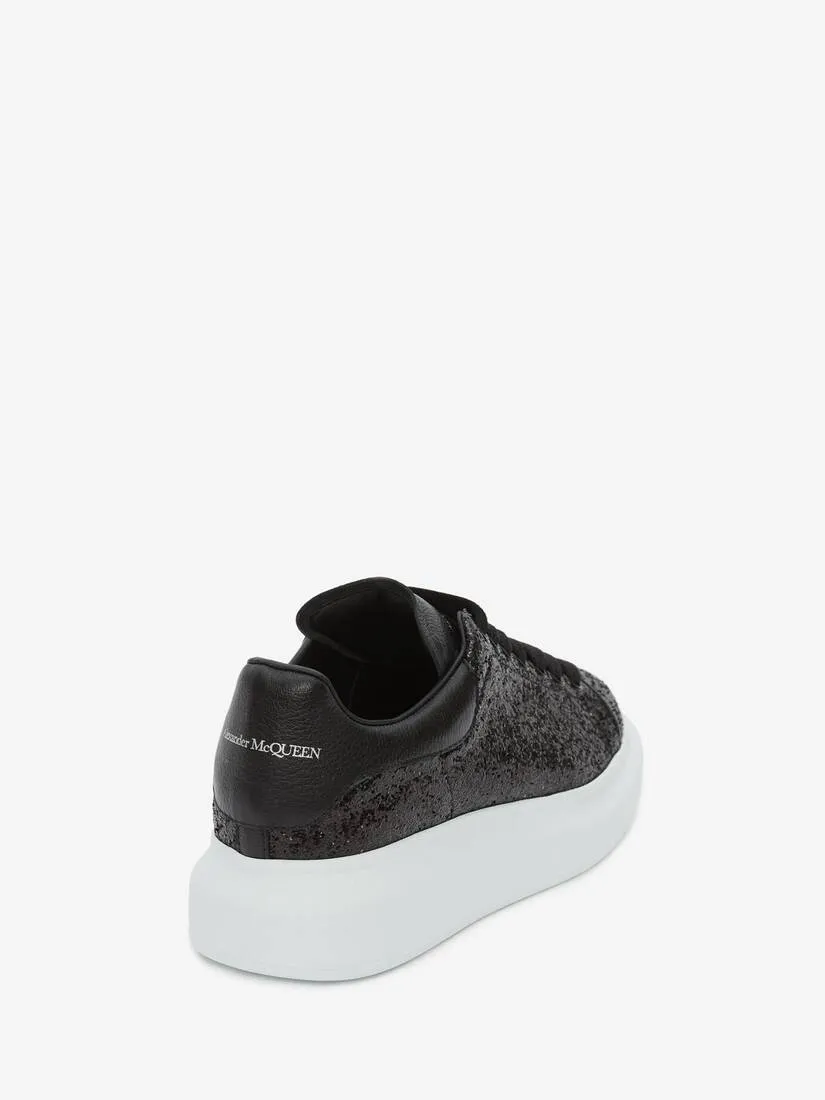 Women's Glitter Oversized Sneaker in Black