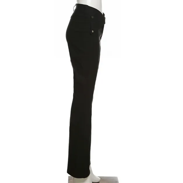 Women's Punk Cutout High-waisted Bell-bottoms