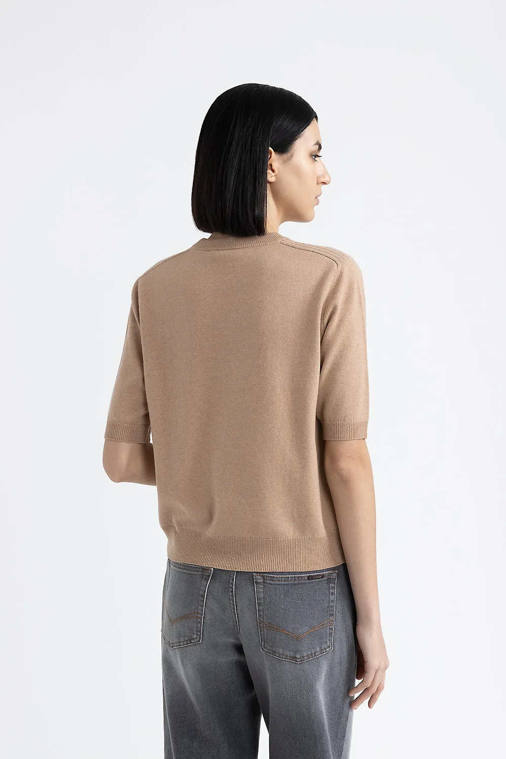 Wool, silk and cashmere sweater