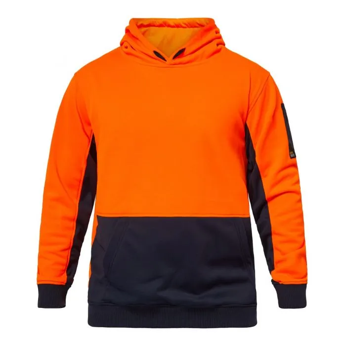 WORKCRAFT Hi Vis 100% Polyester Two Tone Hoodie Jumper 320gsm