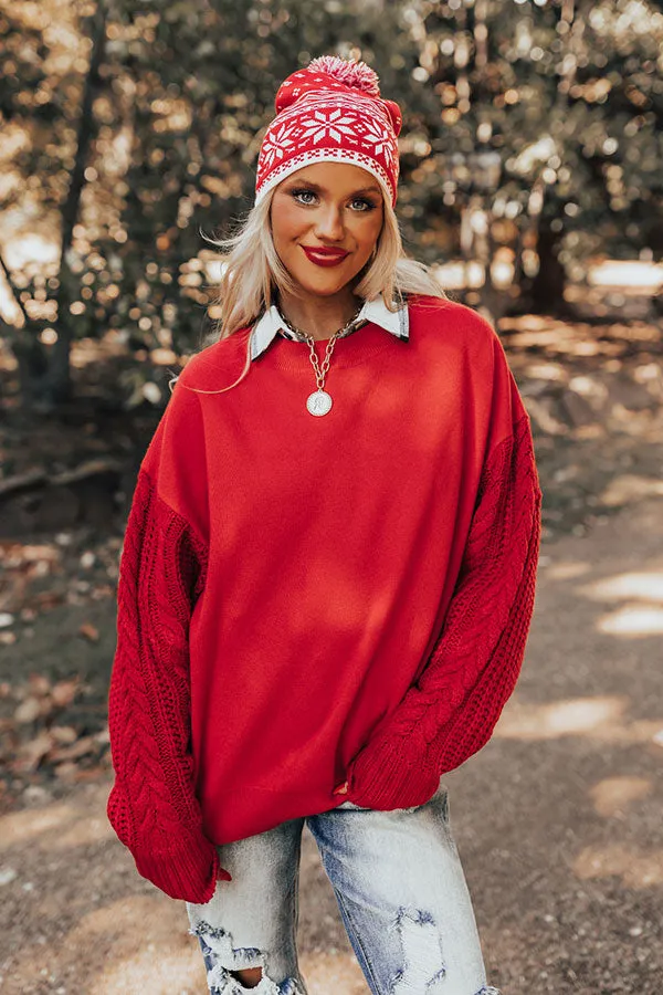 Wrapped Around Your Finger Sweater In Red