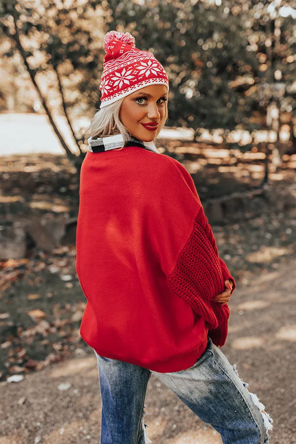 Wrapped Around Your Finger Sweater In Red