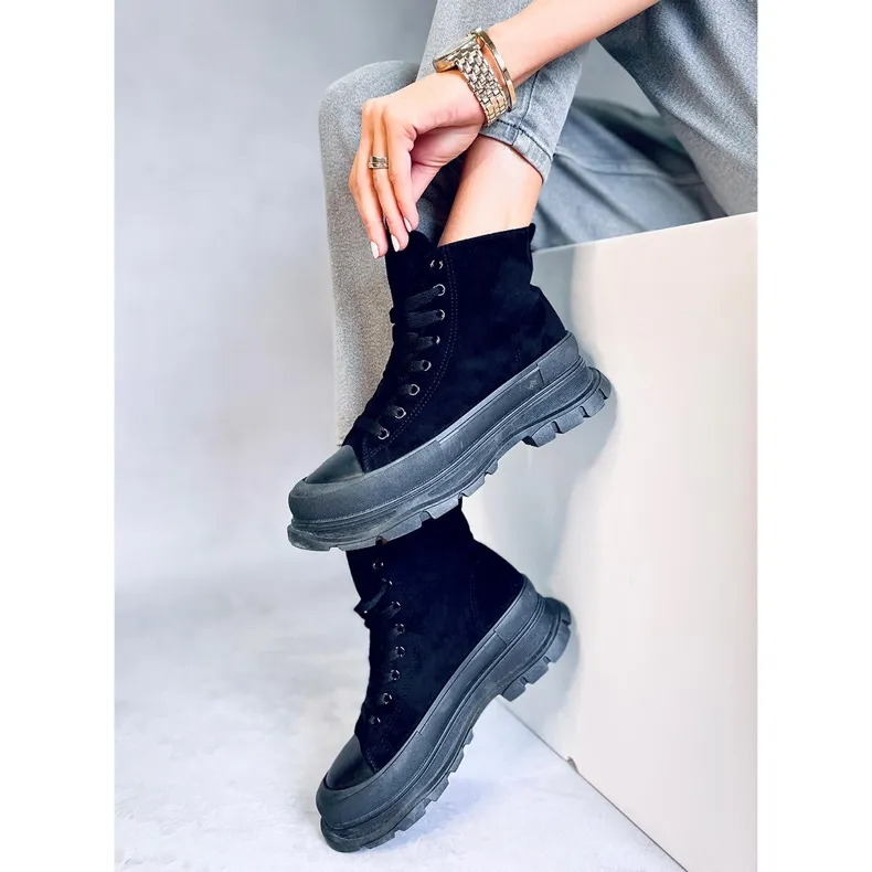 Yara Black women's ankle sneakers