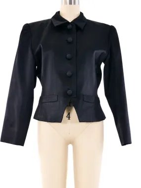 Yves Saint Laurent Satin Cropped Jacket