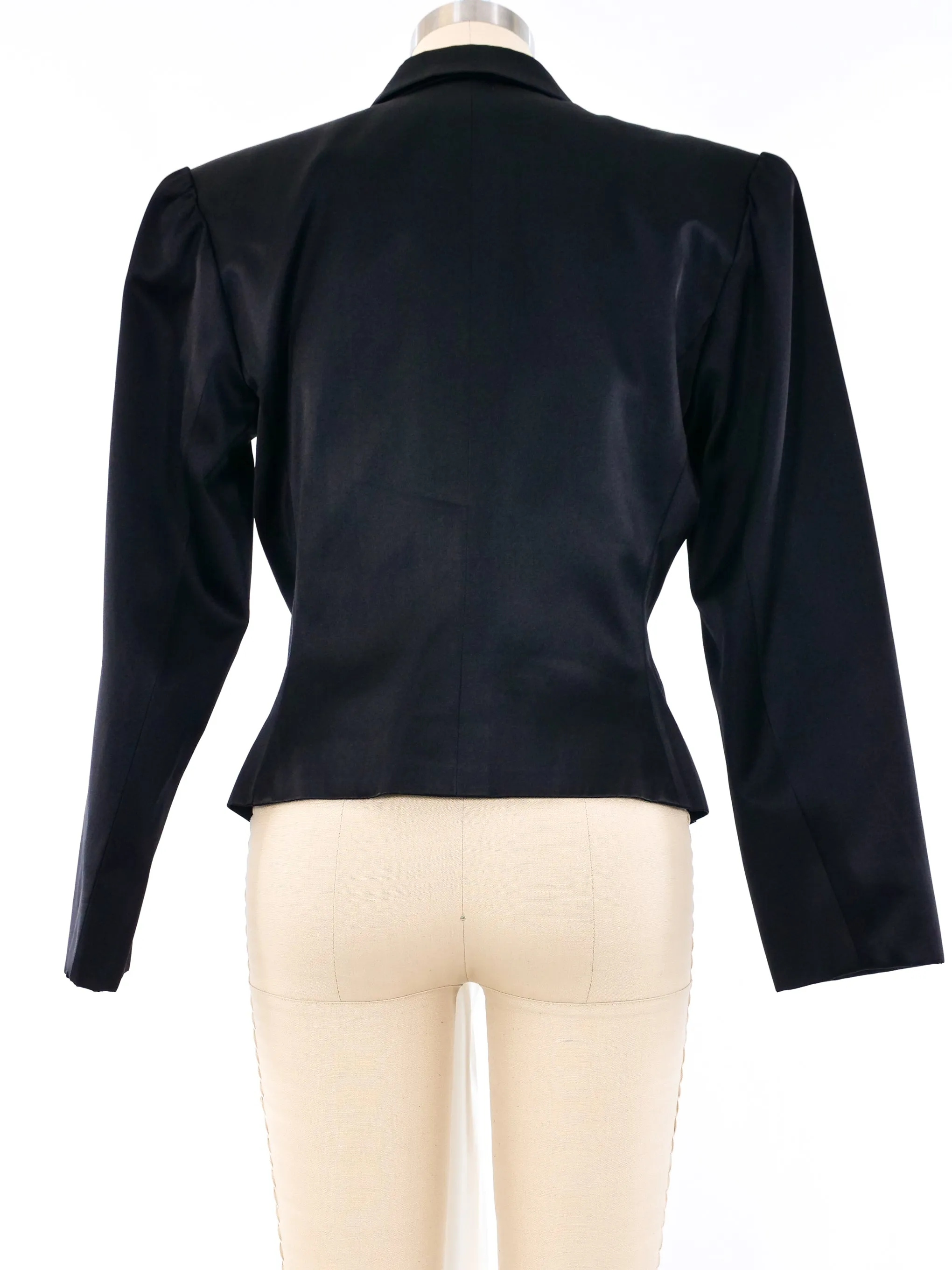 Yves Saint Laurent Satin Cropped Jacket